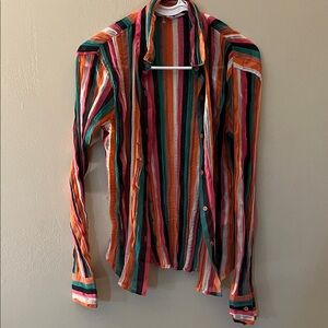 BB Dakota Vibrant Multicolor Striped Blouse
